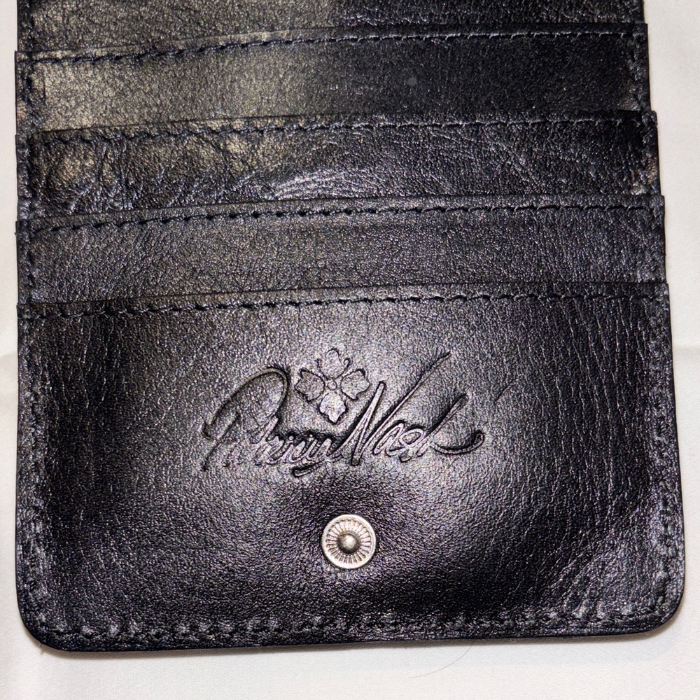 Patricia Nash Black Leather Crossbody Wallet - Picture 2 of 5